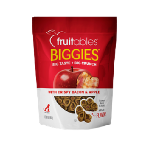 Fruitables Biggies with Real Crispy Bacon & Apple Dog Treats 16 oz