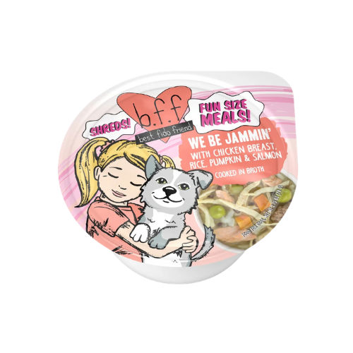 Weruva B.F.F. Fun Size Meals We Be Jammin' with Chicken Breast, Rice, Pumpkin & Salmon Cooked in Broth Wet Dog Food