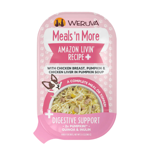 Weruva Meals 'N More Amazon Livin' + Digestive Support with Chicken Breast, Pumpkin & Chicken Liver in Pumpkin Soup Wet Dog Food