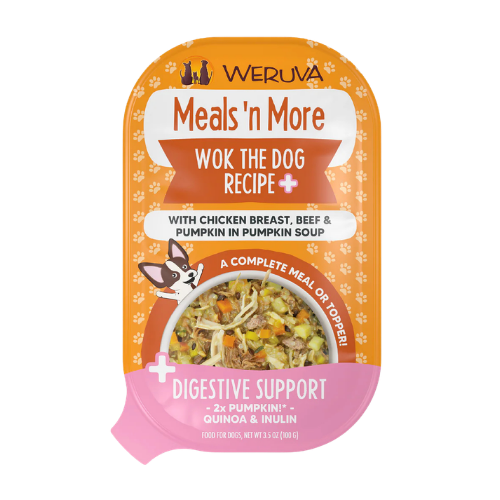Weruva Meals 'N More Wok The Dog + Digestive Support with Chicken Breast, Beef & Pumpkin in Pumpkin Soup Wet Dog Food