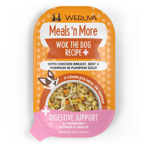 Weruva Meals 'N More Wok The Dog + Digestive Support with Chicken Breast, Beef & Pumpkin in Pumpkin Soup Wet Dog Food