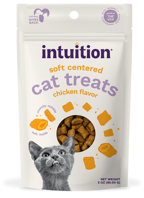 Intuition Chicken Recipe Soft Center Cat Treats 3 oz