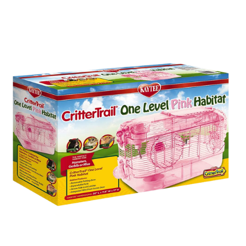 Kaytee CritterTrail One Level Pink Habitat for Hamster, Gerbil or Mice 