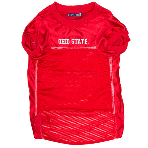 Pets First Ohio State Buckeyes Mesh Football Pet Jersey