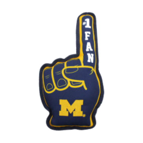 Pets First Michigan Wolverines #1 Fan Dog Toy 11 in