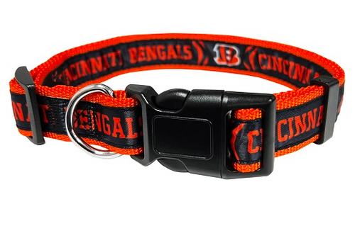 Pets First Cincinnati Bengals Satin Adjustable Dog Collar