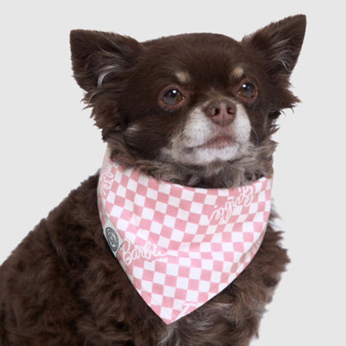 Canada Pooch Barbie Pink Checker Pet Bandana