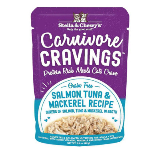 Stella & Chewy's Carnivore Cravings Grain-Free Salmon, Tuna & Mackerel Recipe Wet Cat Food Pouch