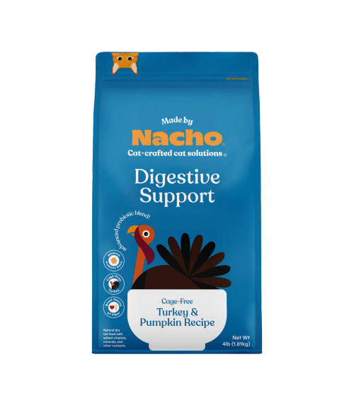 Made By Nacho Digestive Support Cage-Free Turkey & Pumpkin Recipe Dry Cat Food 4 lb