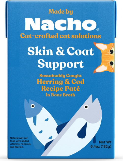 Made By Nacho Skin & Coat Support Wild Caught Herring & Cod Recipe Pate in Bone Broth for Cats