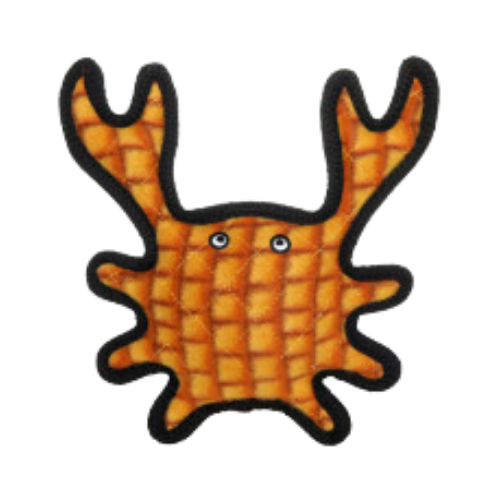 Tuffy's Milo the Plaid Crab Durable Dog Toy 