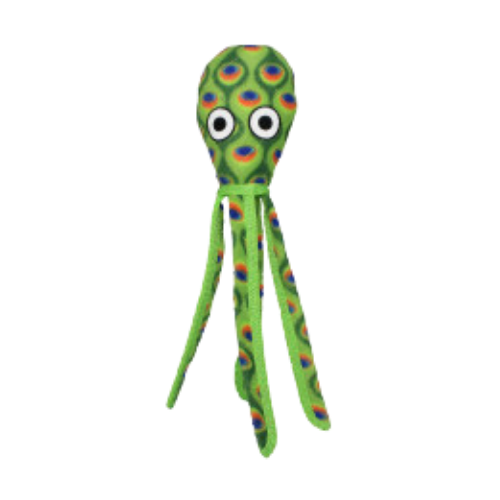 Tuffy's Kaleidoscope the Green Squid Durable Dog Toy 