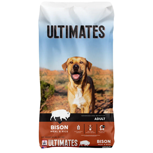 Ultimates Bison Meal & Rice Adult Dry Dog Food 28 lb