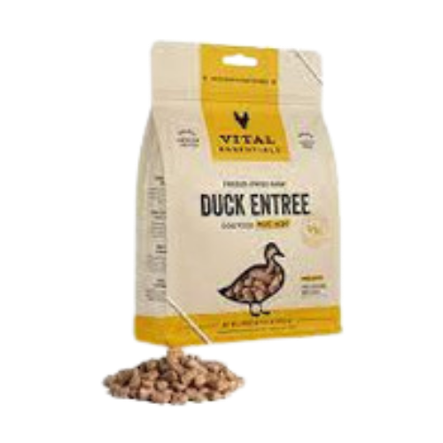 Vital Essentials Freeze-Dried Raw Duck Entrée Mini Nibs Dog Food 5.5 oz