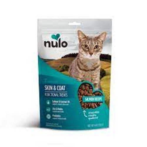 Nulo Skin & Coat Salmon Recipe Grain-Free Crunchy Functional Cat Treats 4 oz