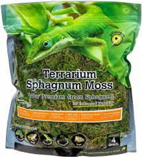 Galapagos Reptile Gear Terrarium Sphagnum Moss Reptile Bedding 4 qt