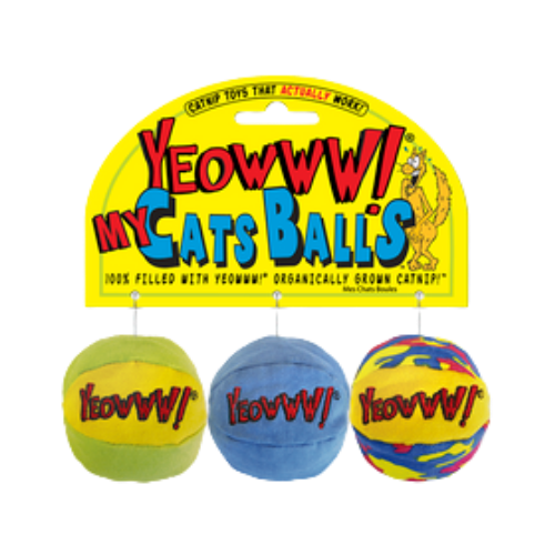 Yeowww My Cats Balls Cat Toy 3 pk