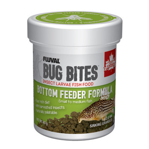 Fluval Bug Bites Granules For Small/Medium Bottom Feeders 1.6 oz