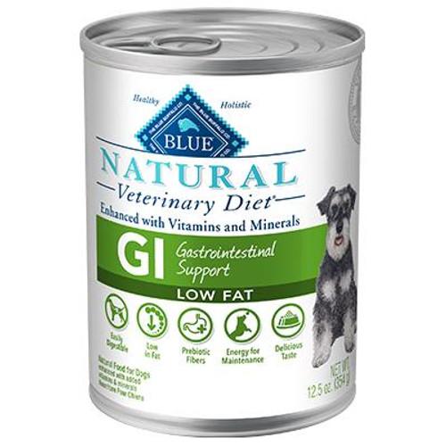 BLUE Natural Veterinary Diet GI Low Fat Gastrointestinal Support for Dogs - canned