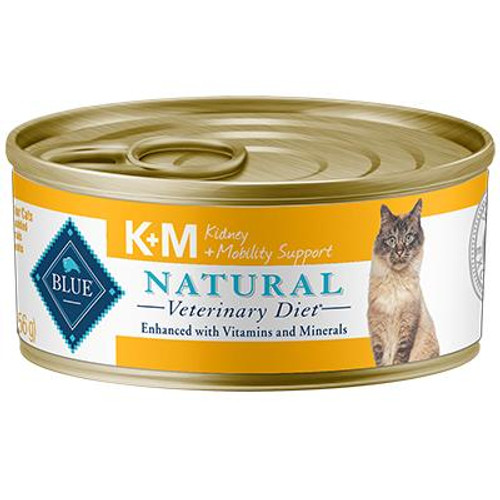 BLUE Natural Veterinary Diet K&M Kidney & Mobility Support For Cats - Canned
