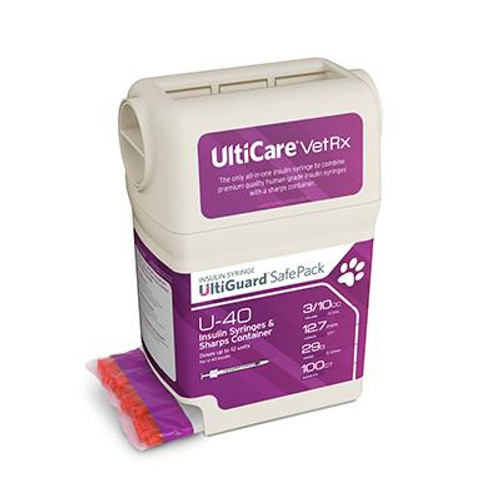 U-40 Insulin Syringes Whole Unit Markings with Disposal Container