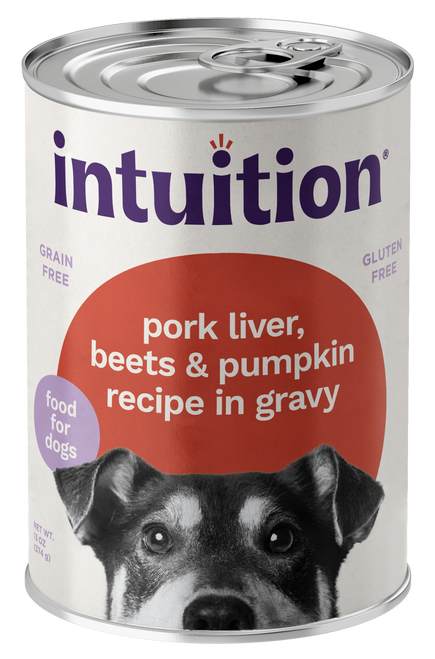 Intuition Pork Liver, Beets & Pumpkin Recipe in Gravy Grain-Free Canned Dog Food