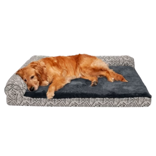 Furhaven Deluxe Chaise Lounge Dog Bed- Southwest Kilim 
