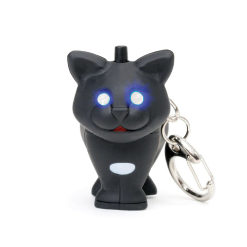 Kikkerland Black Cat LED Keychain 