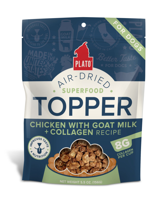 Plato Air-Dried SuperFood Topper Chicken with Goat Milk & Collagen Recipe 