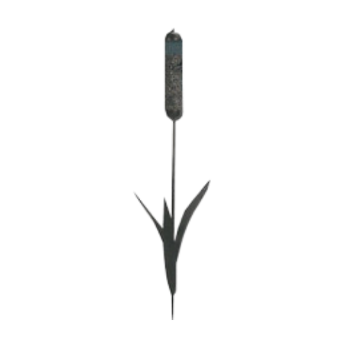Panacea Products Black Cattail Metal Ground Stake Wild Bird Feeder 36 in