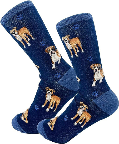 E&s Imports Pet Lover Socks Boxer Dog, Unisex, One Size Fits Most 