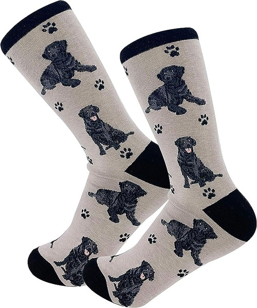 E&s Imports Pet Lover Socks Black Labrador Dog, Unisex, One Size Fits Most 