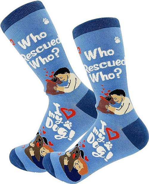 E&s Imports Pet Lover Socks Rescue Dog, Unisex, One Size Fits Most 