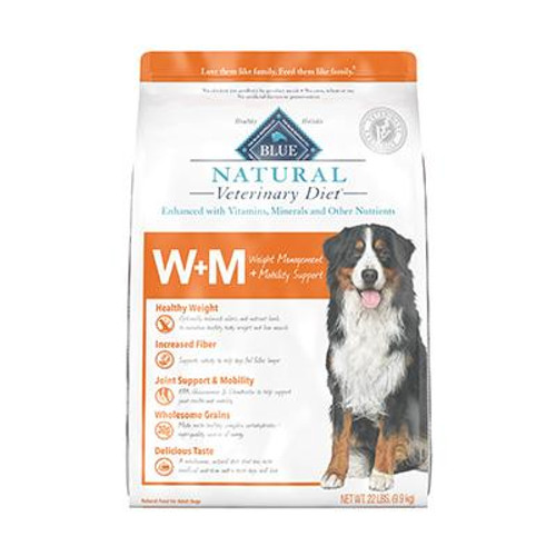 BLUE Natural Veterinary Diet W&M Weight Management & Mobility Support for Dogs - Dry