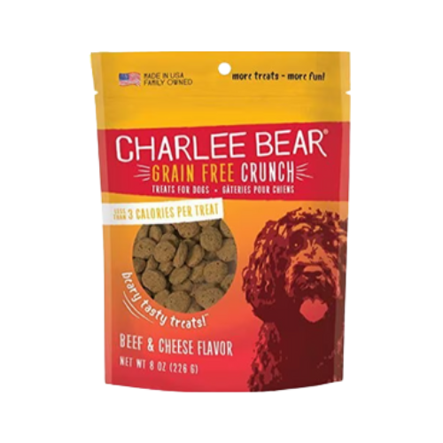 Charlee Bear Grain Free Crunch Beef & Cheese Flavor Dog Treats 8 oz