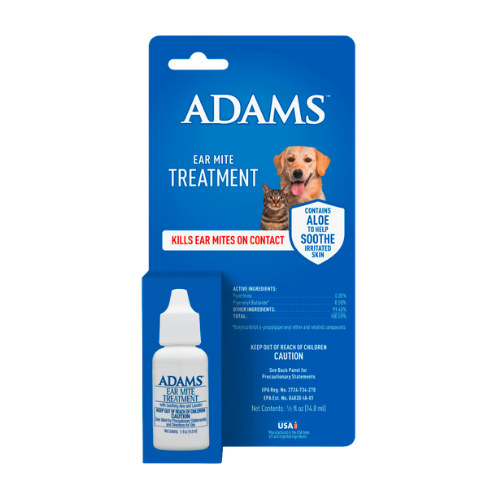 Adams Clear Ear Mite Treatment for Dogs & Cats .5 oz