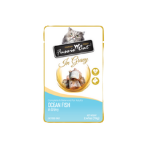 Fussie Cat Ocean Fish in Gravy Wet Cat Food Pouch