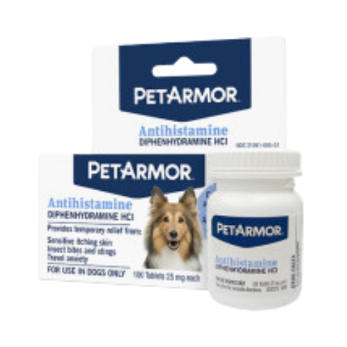 Petarmor Antihistamine Allergy Tablets for Dogs 100 ct