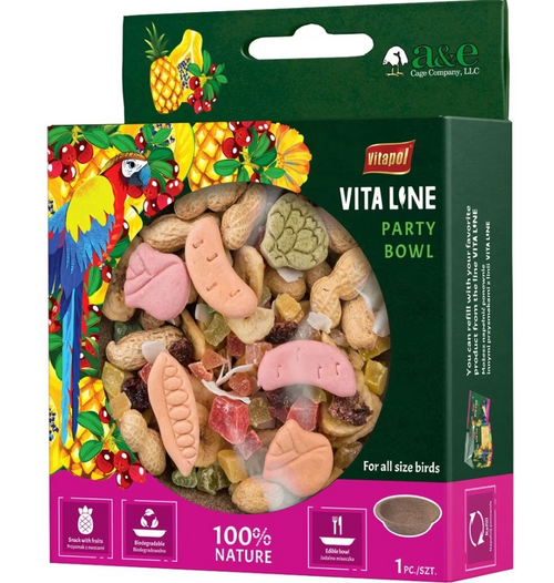 A&E Vitapol Vitaline Edible Party Bowl for Birds 