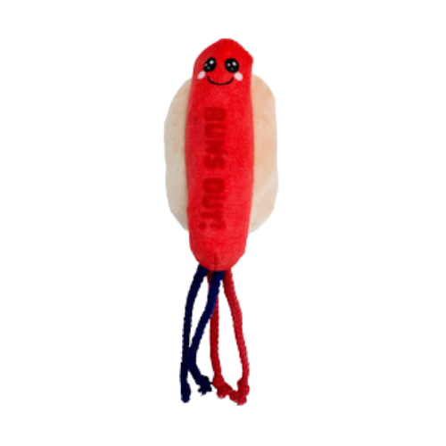 Fuzzyard Summer Buns Out Hotdog String Cat Toy 