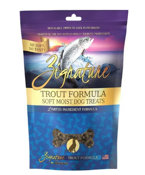 Zignature Trout Flavored Soft Dog Treat 4 oz