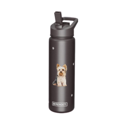 E & S Imports Serengeti Yorkie Stainless Steel Water Bottle 24 oz