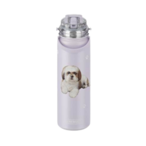 E & S Imports Serengeti Tan Shih Tzu Stainless Steel Water Bottle 24 oz