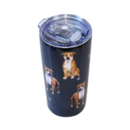 E & S Imports Serengeti Pit Bull Stainless Steel, Vacuum Insulated Tumbler with Spill Proof Lid 20 oz