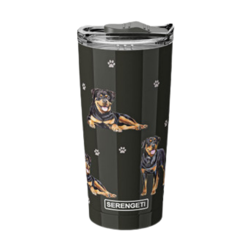 E & S Imports Serengeti Rottweiler Stainless Steel, Vacuum Insulated Tumbler with Spill Proof Lid 20 oz