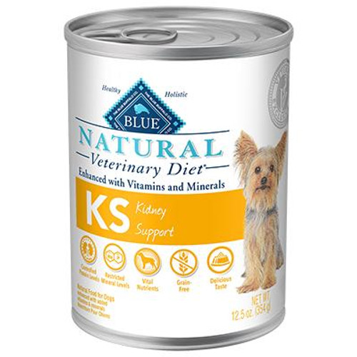 BLUE Natural Veterinary Diet KS Kidney Support For Dogs - Canned BLUE Natural Veterinary Diet KS Kidney Support For Dogs - Canned