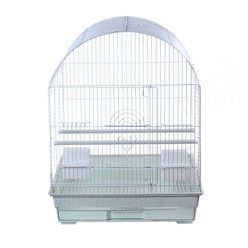 A&E Dome Top White Bird Cage 18 x 18 x 22 in - Chow Hound Pet Supplies