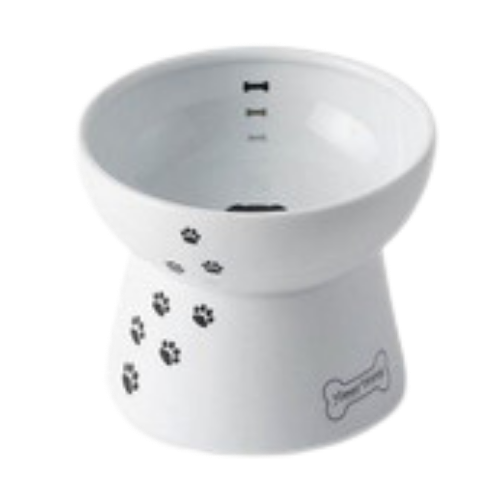 Necoichi Raised Porcelain Dog Food Bowl 