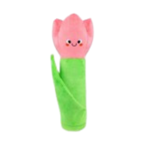 Hugsmart Spring Plush Tulip Dog Toy 12 in