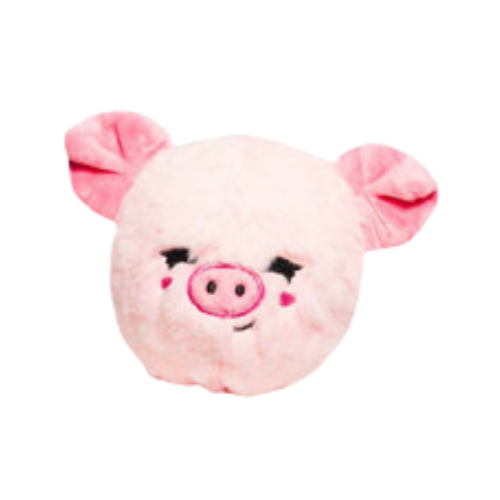 Hugsmart Spring Pig Plush Dog Toy 5.5 in